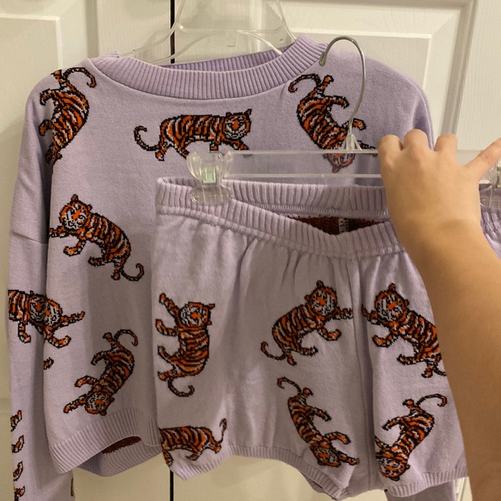 Gorgeous Tiger Sweater Shorts Set